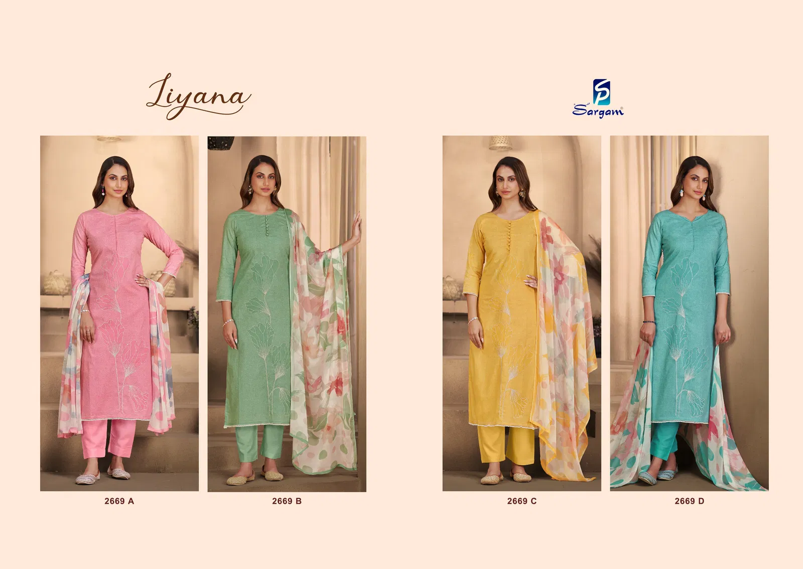 Liyana Cotton by Sargam Camric Printed Wholesale Salwar Suit Suppliers In Mumbai